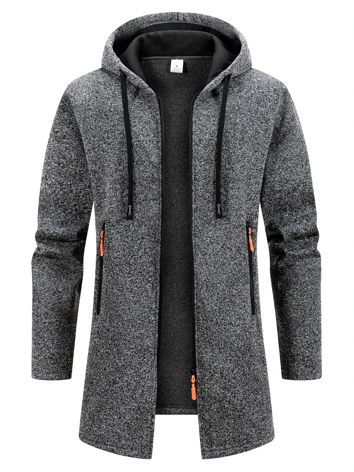 Elegant Men'S Hooded Jacket