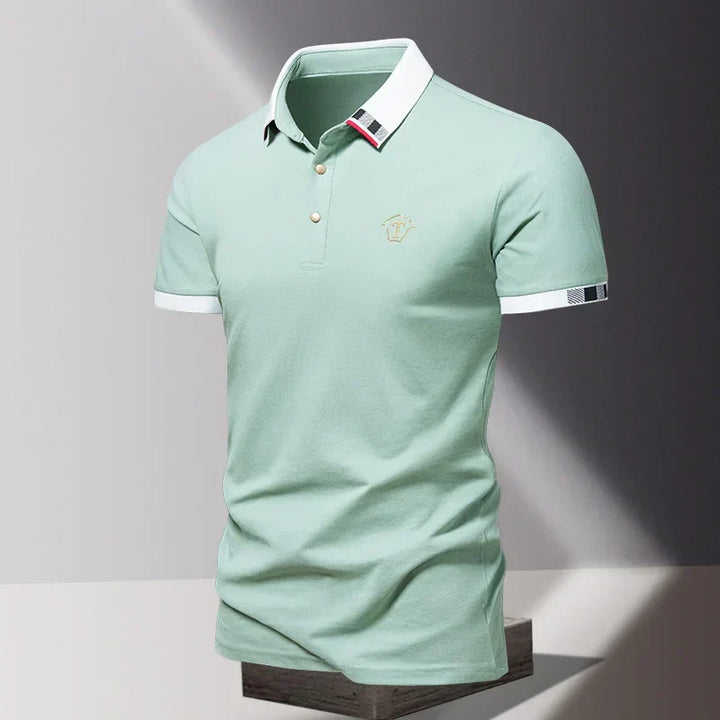 Men's Contrast Collar Polo Shirt