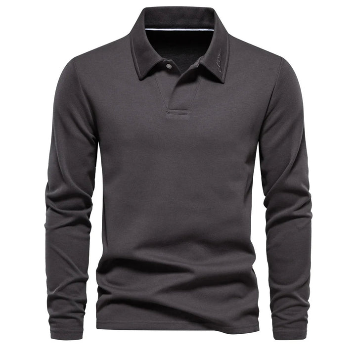 Men's Structured Collar Cotton Polo Shirt