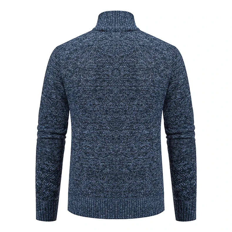 Men's Textured Knit Zip Jacket