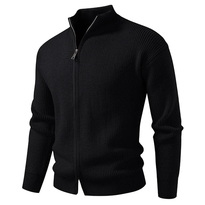 Men's Textured Zip Cardigan