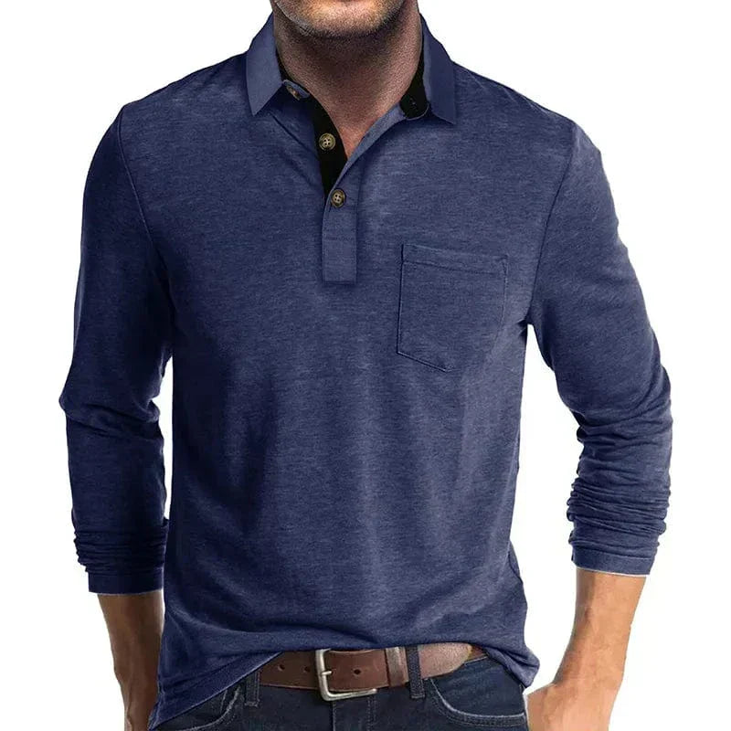 Men's Classic Long Sleeve Polo Shirt