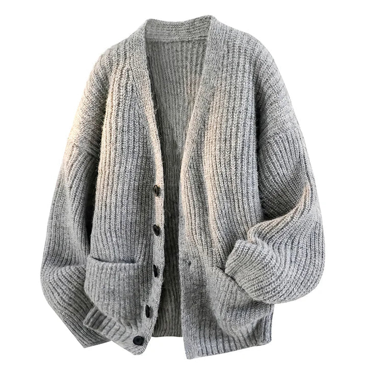 Men's Relaxed V Neck Cardigan
