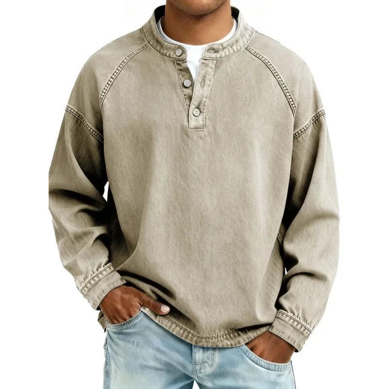 Men's Retro Button Shirt