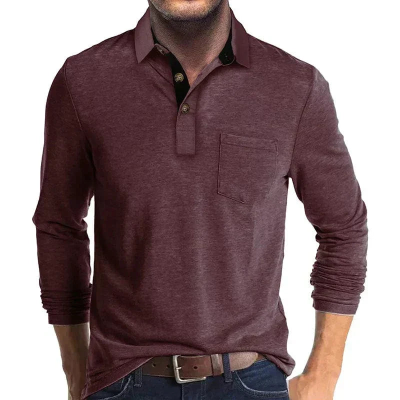 Men's Classic Long Sleeve Polo Shirt