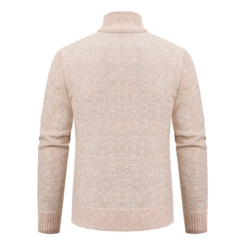 Men's Textured Knit Zip Jacket
