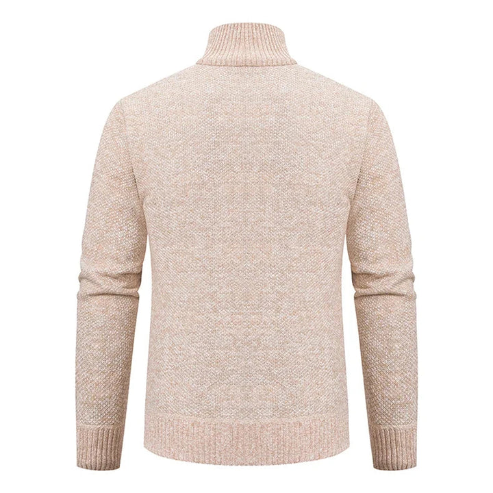 Men's Textured Knit Zip Jacket