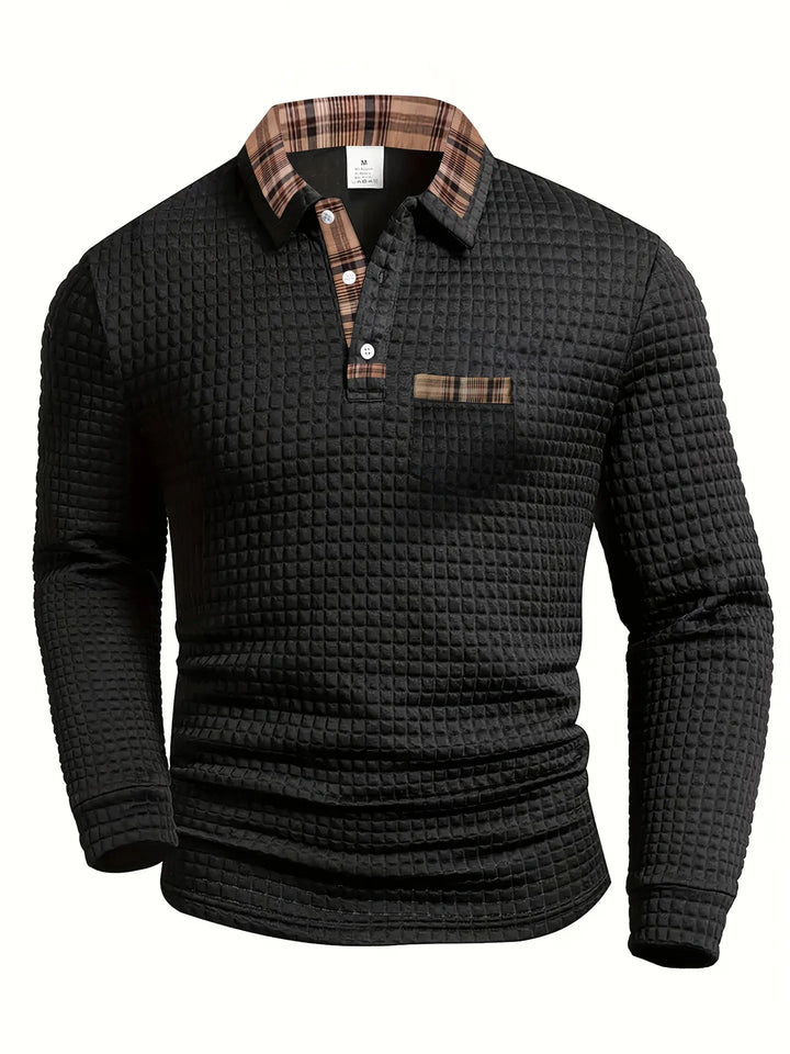Men's Textured Polo Shirt