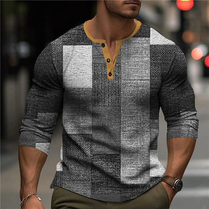 Men's 3D Printed Long Sleeve Shirt