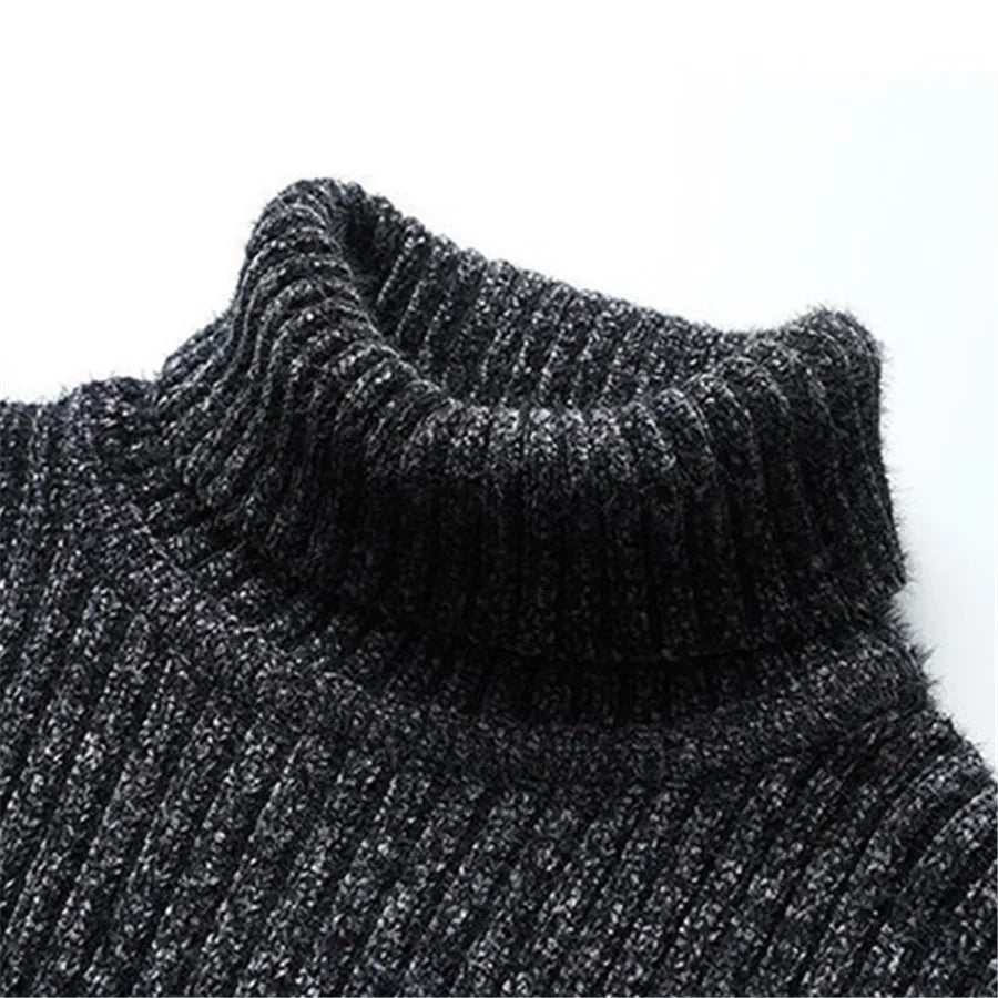 Men's Textured Turtleneck Sweater