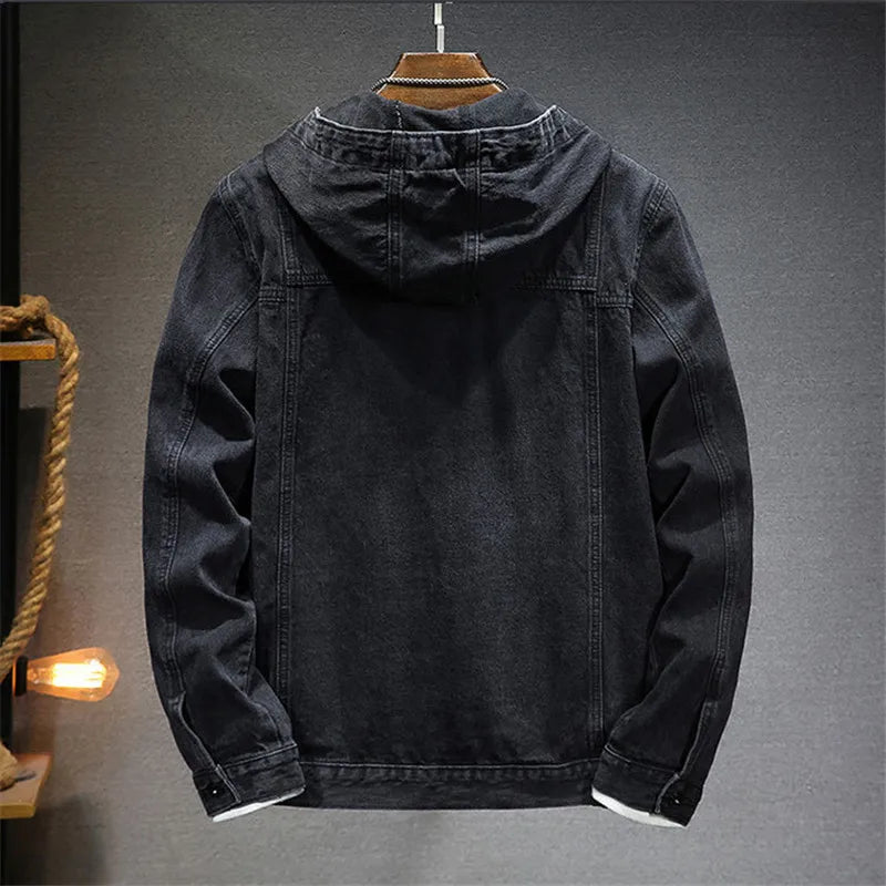 Retro Denim Hoodie