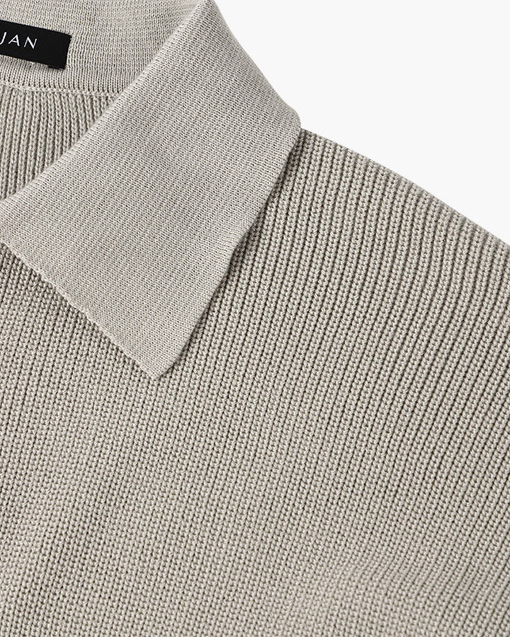 Men's Textured Zip Sweater