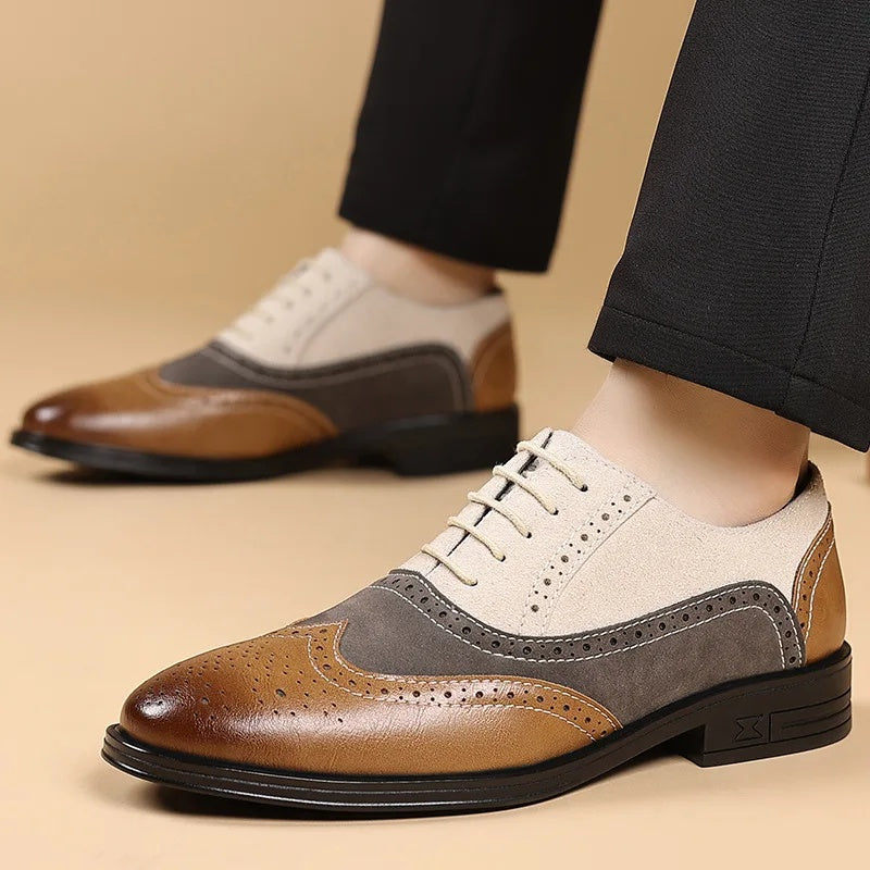 Men's Brogue Lace-Up Shoes