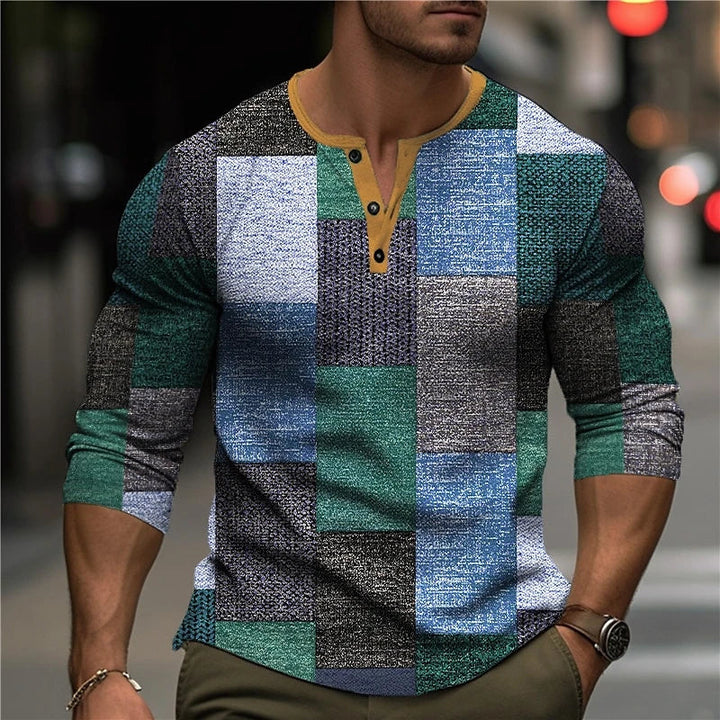 Men's 3D Printed Long Sleeve Shirt