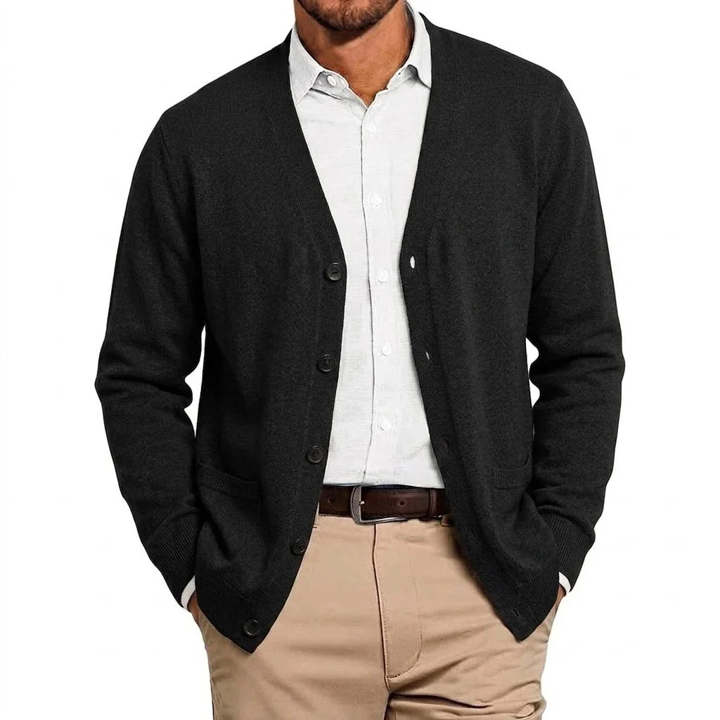 Men's Knit Mandarin Collar Blazer