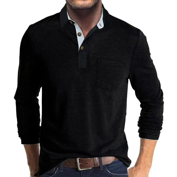 Men's Classic Long Sleeve Polo Shirt
