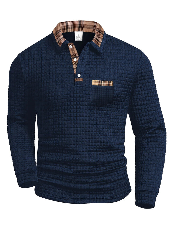 Men's Textured Polo Shirt