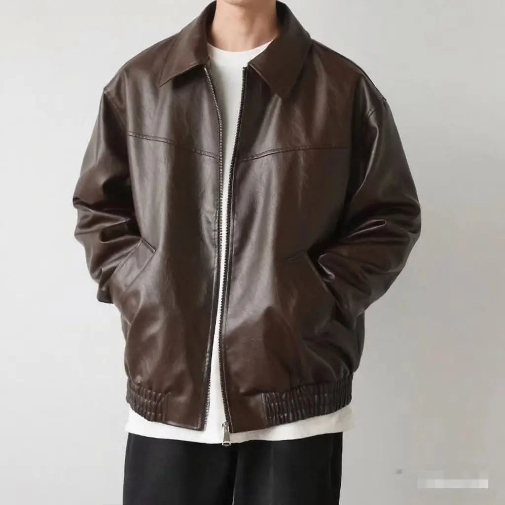 Men's Leather Effect Jacket