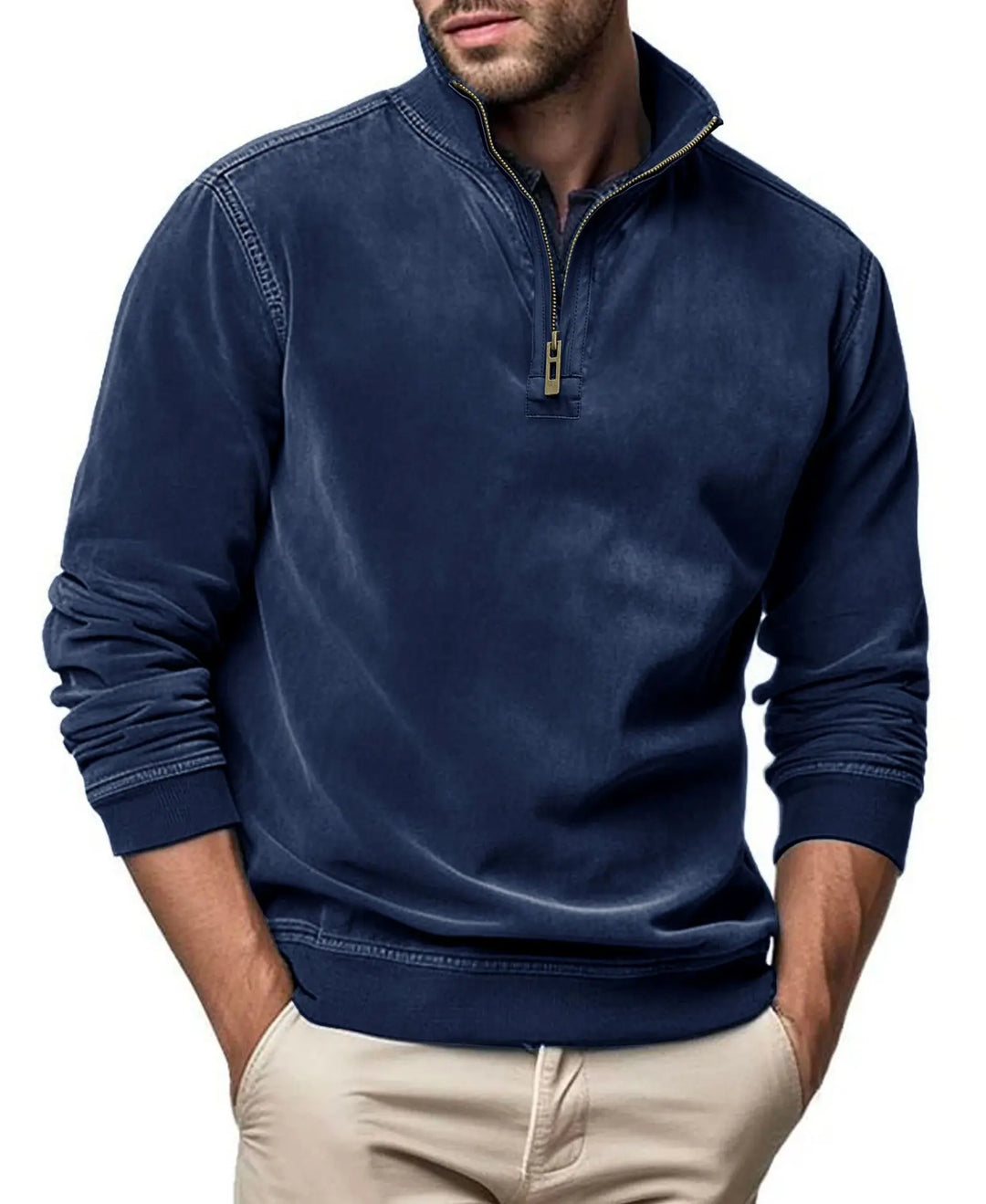 Men's Plush Zip Sweater