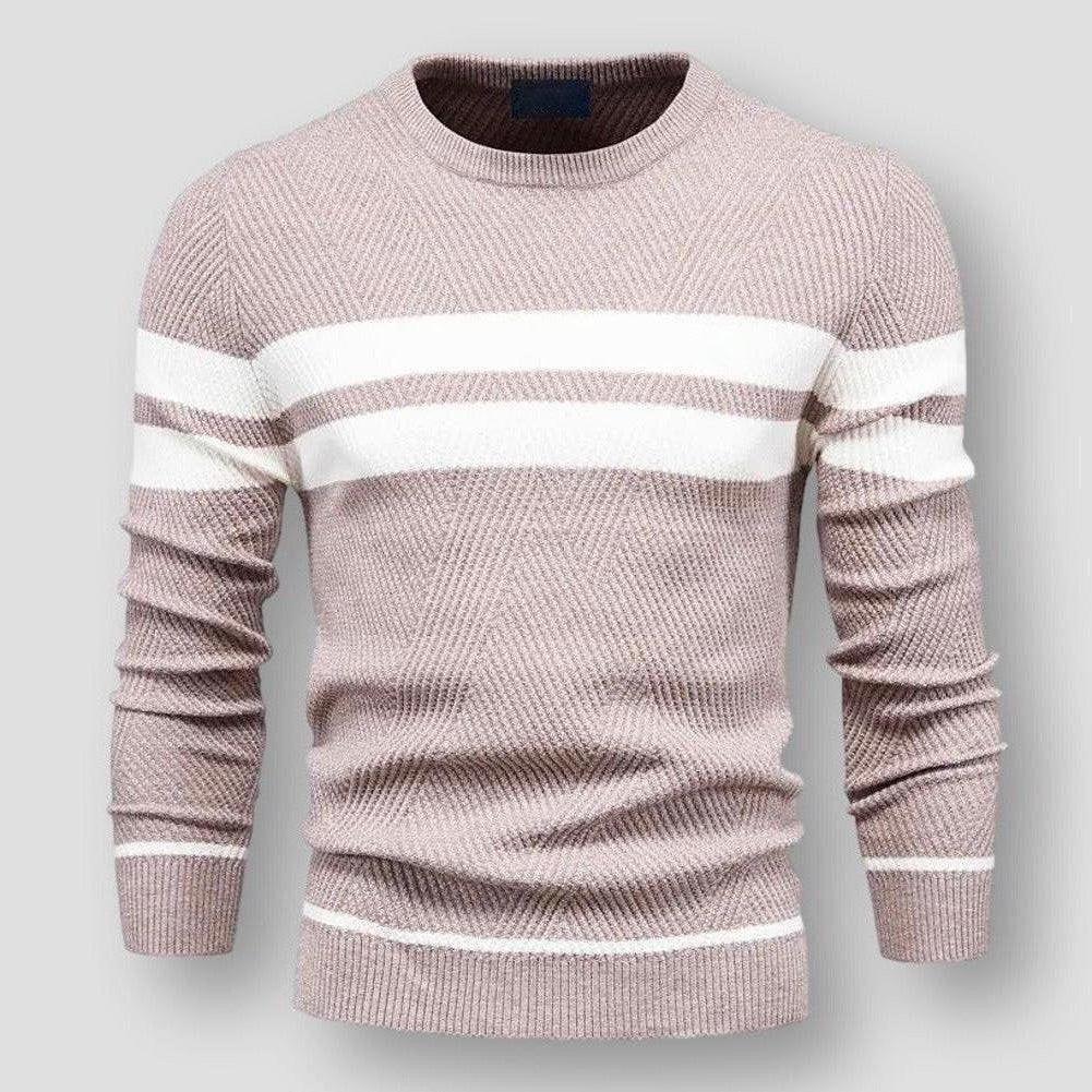Men's Striped Nylon Sweater