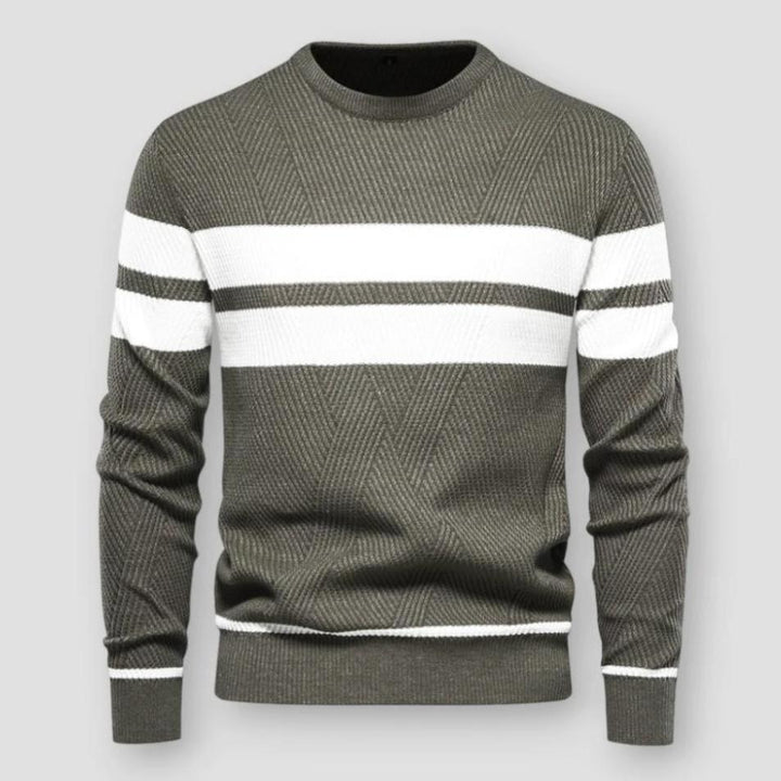 Men's Striped Nylon Sweater