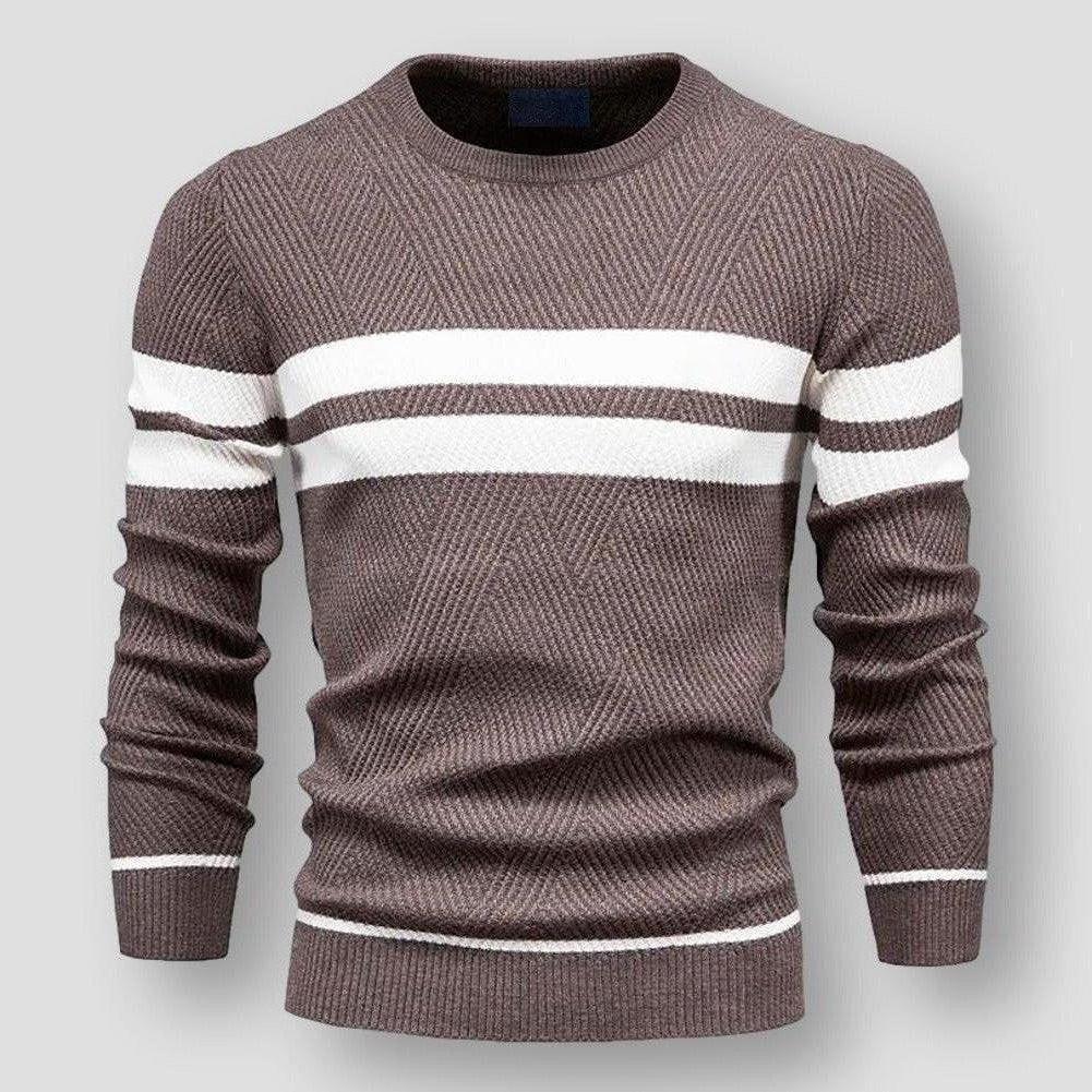 Men's Striped Nylon Sweater