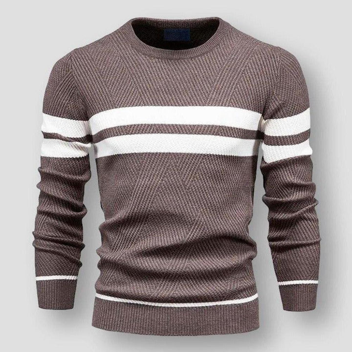 Men's Striped Nylon Sweater