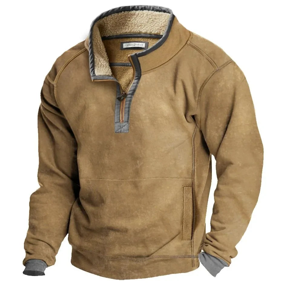 Men's Cozy Winter Zip Sweater