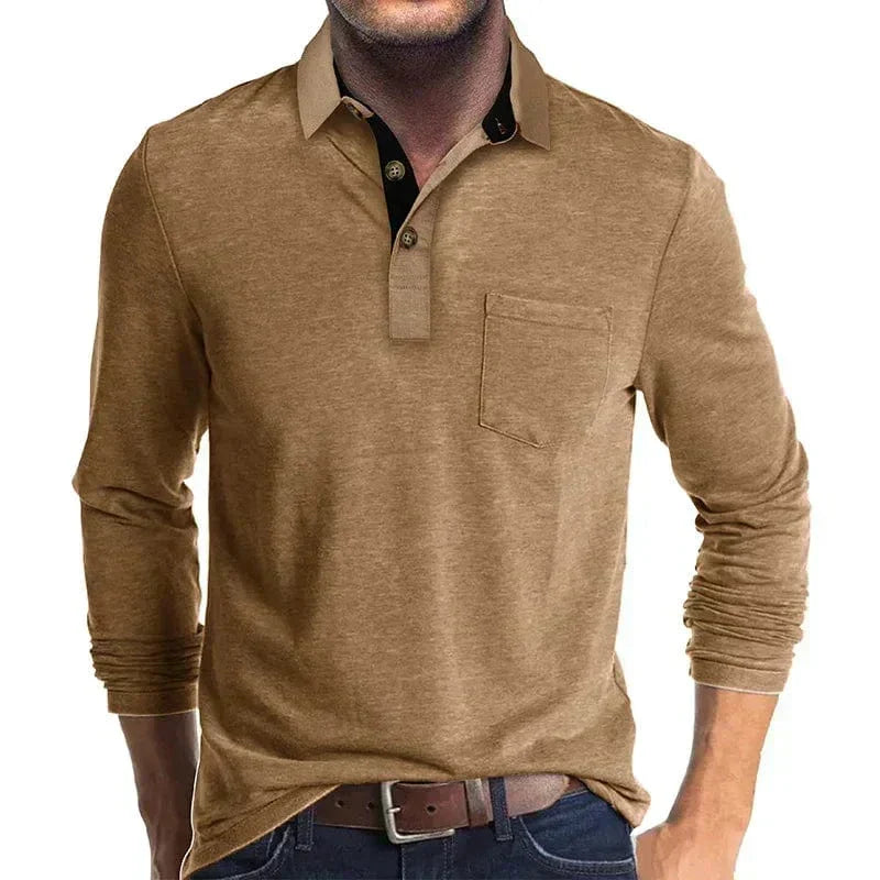 Men's Classic Long Sleeve Polo Shirt