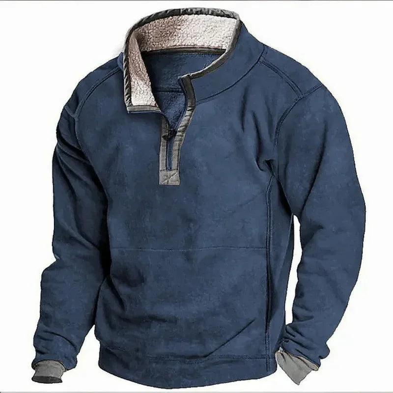 Men's Cozy Winter Zip PUllover