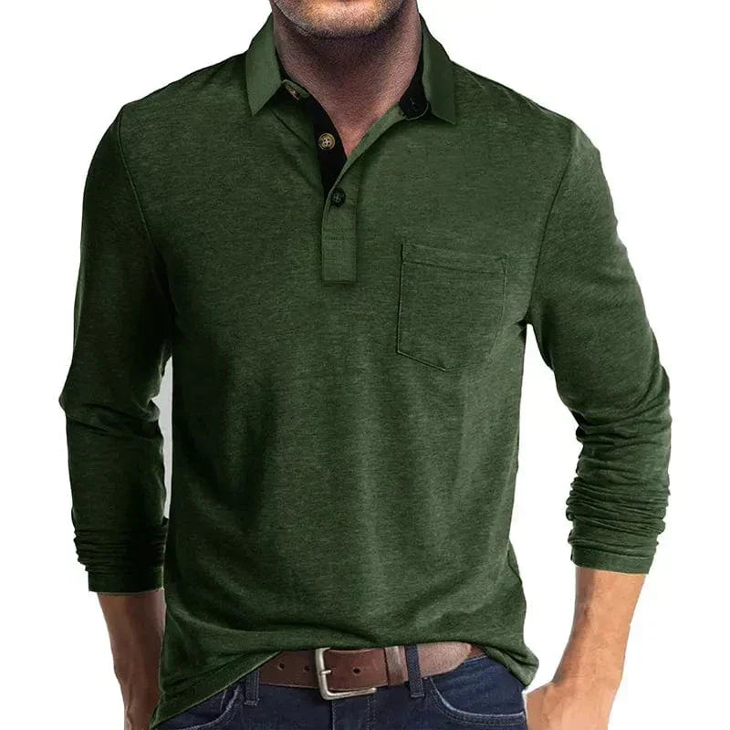 Men's Classic Long Sleeve Polo Shirt