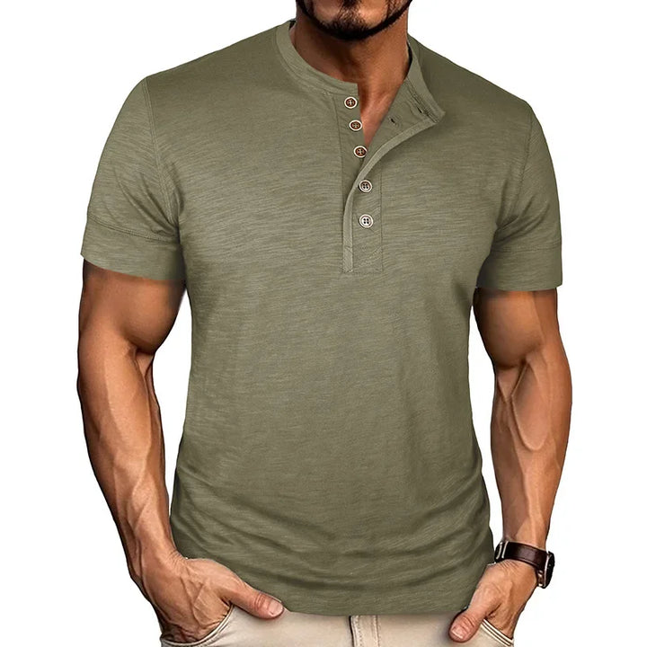 Men's Henley Neck T-Shirt