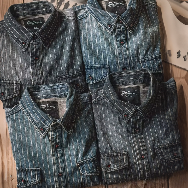 Men's Striped Long-Sleeve Shirt