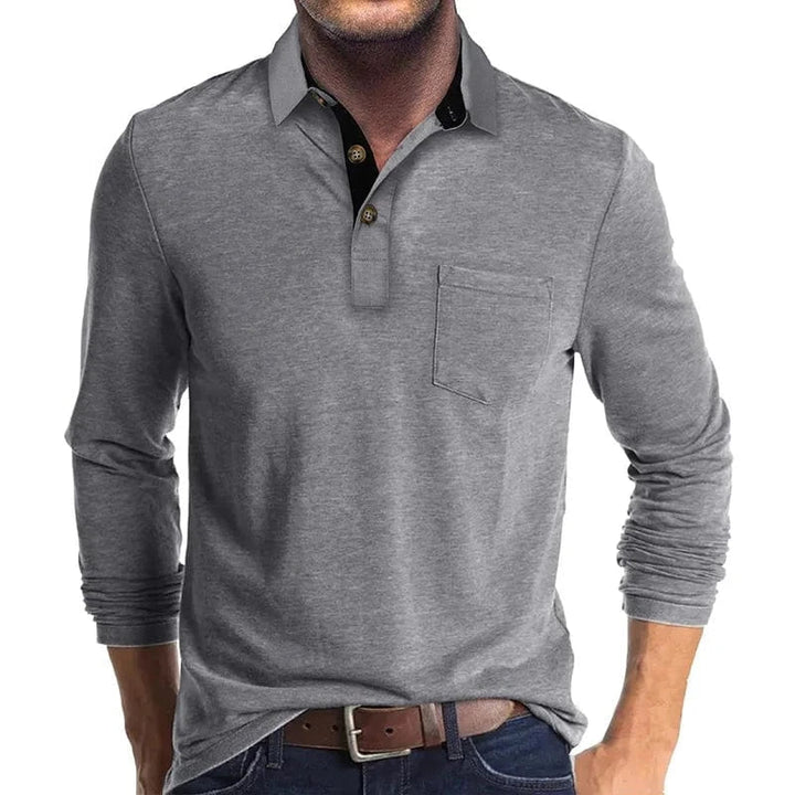 Men's Classic Long Sleeve Polo Shirt