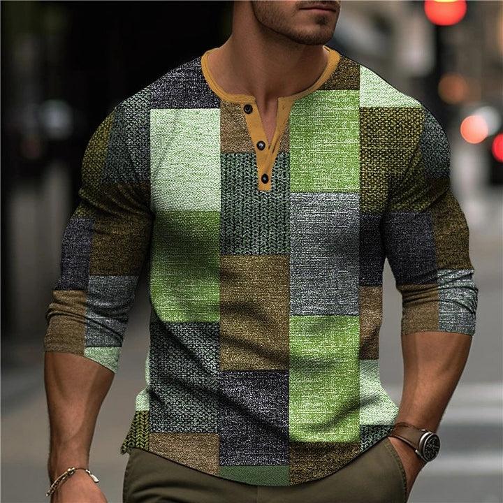 Men's 3D Printed Long Sleeve Shirt