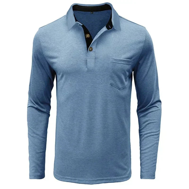 Men's Classic Long Sleeve Polo Shirt