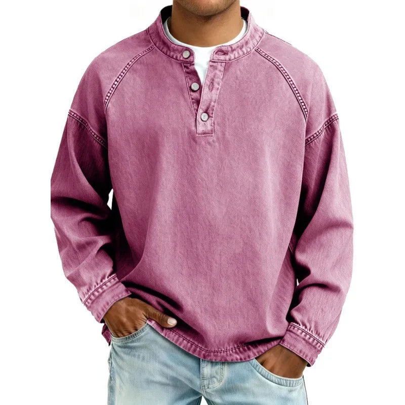 Men's Retro Button Shirt