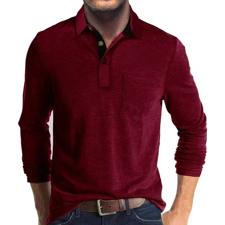 Men's Classic Long Sleeve Polo Shirt