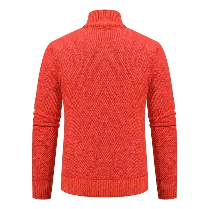 Men's Textured Knit Zip Jacket