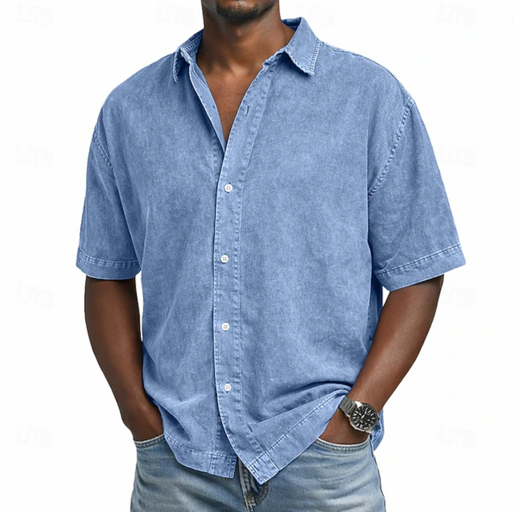 Men's Acid Wash Cotton Shirt