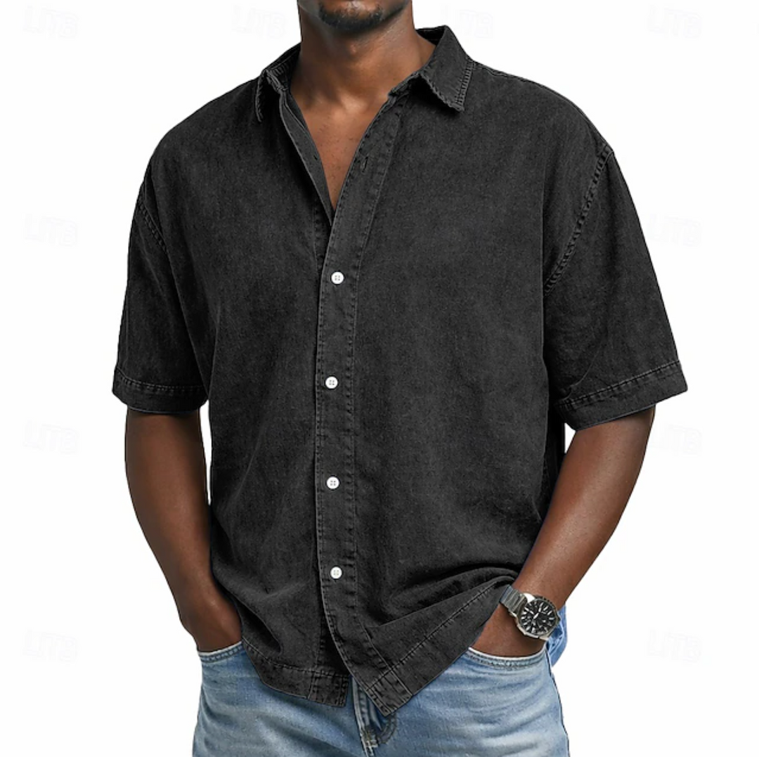 Men's Acid Wash Cotton Shirt