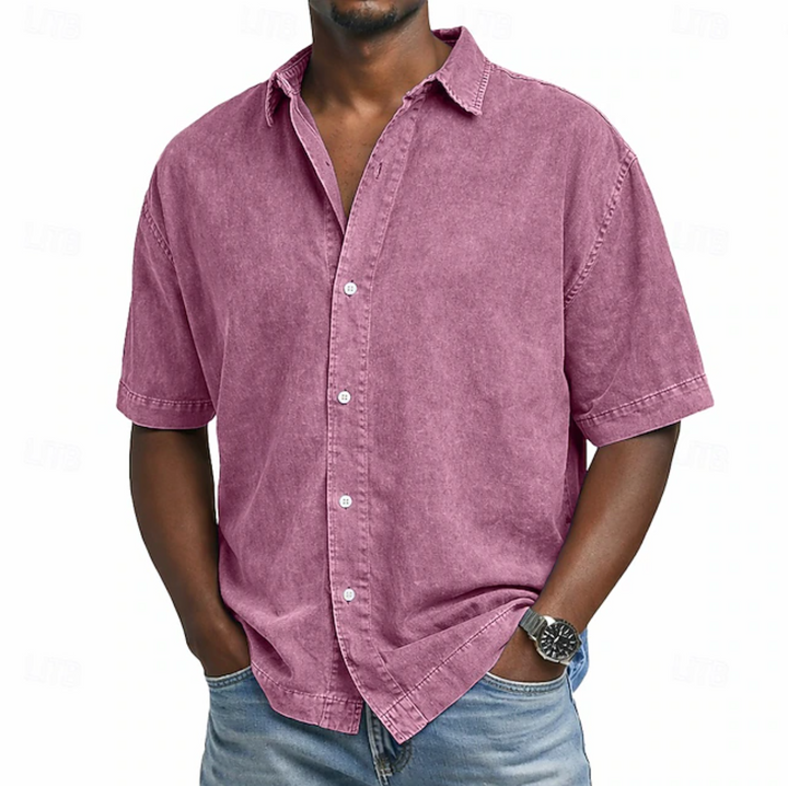 Men's Acid Wash Cotton Shirt