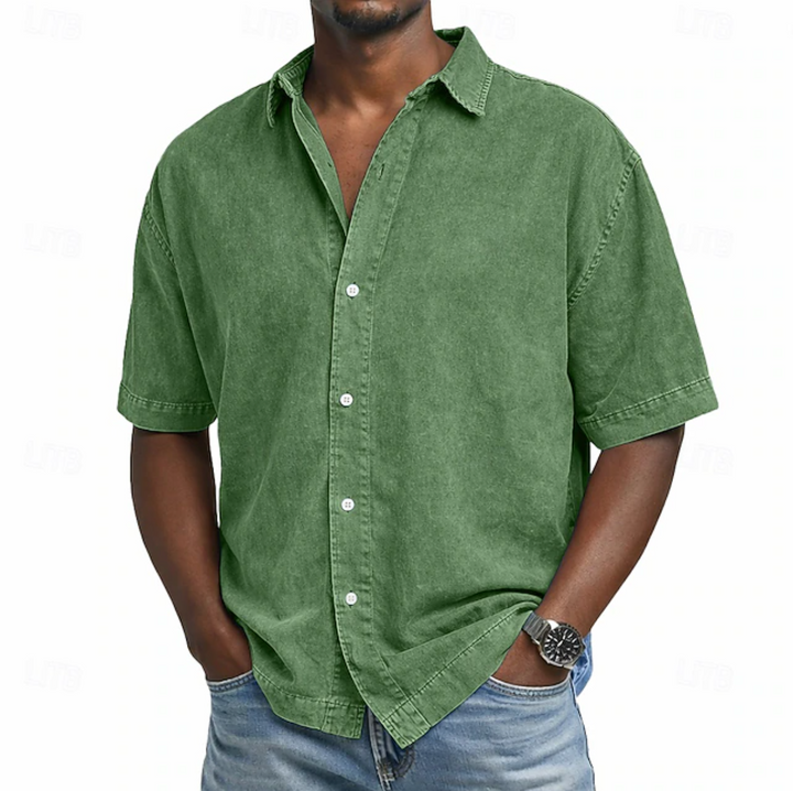Men's Acid Wash Cotton Shirt