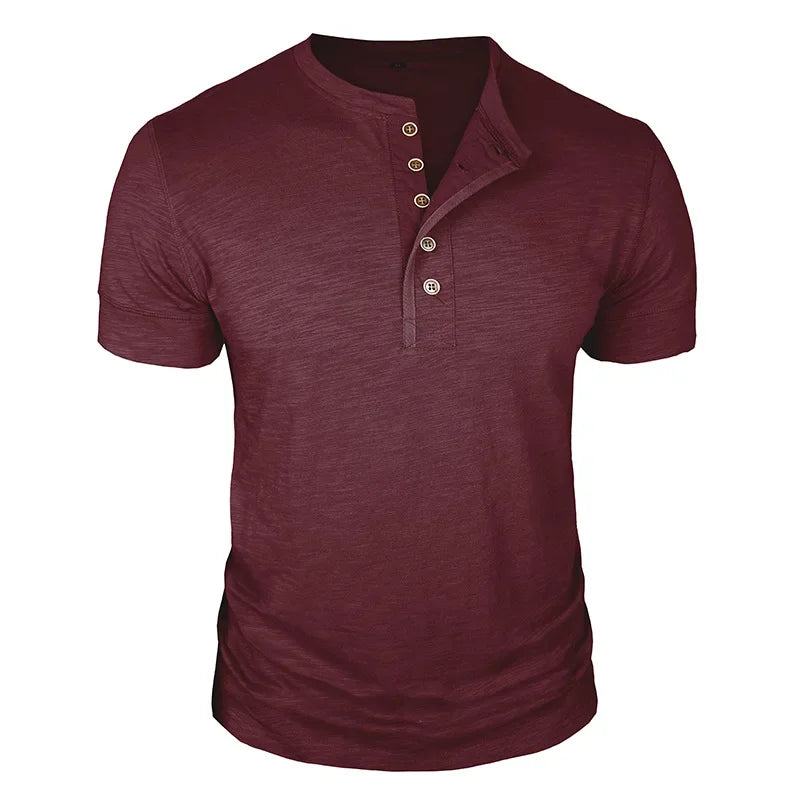 Men's Henley Neck T-Shirt