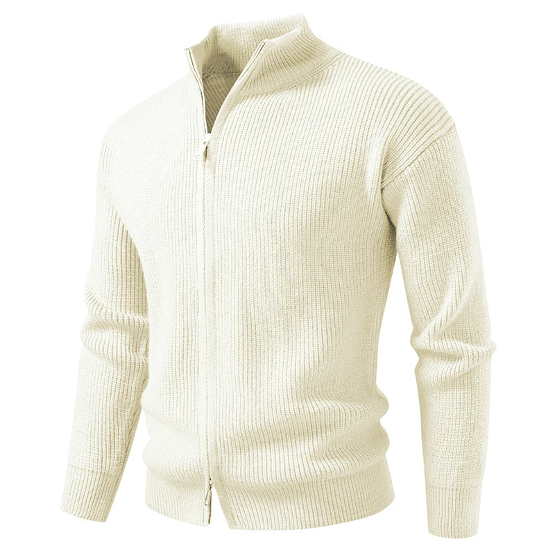 Men's Textured Zip Cardigan