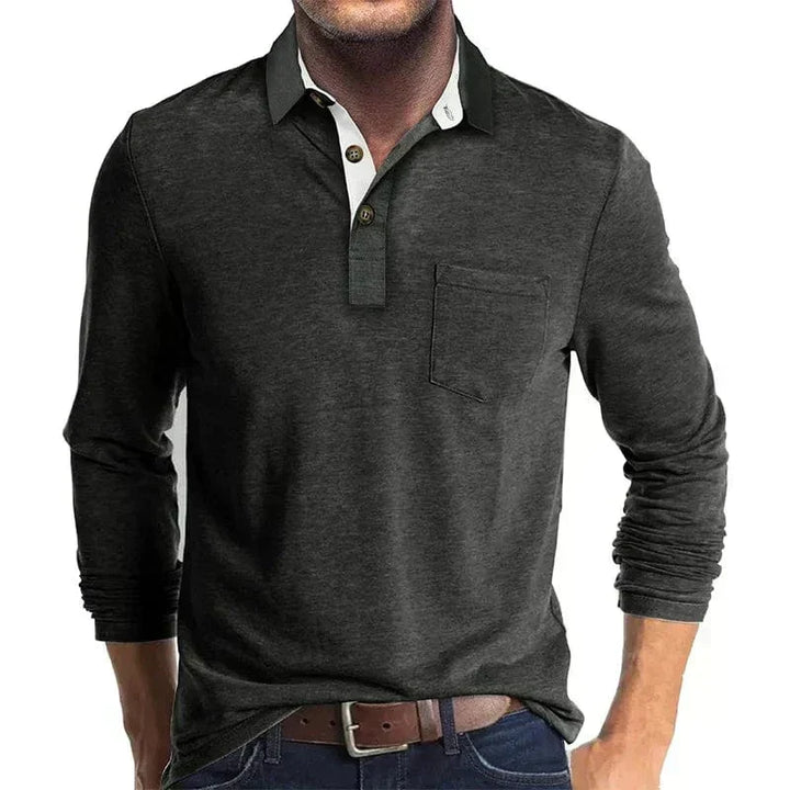 Men's Classic Long Sleeve Polo Shirt
