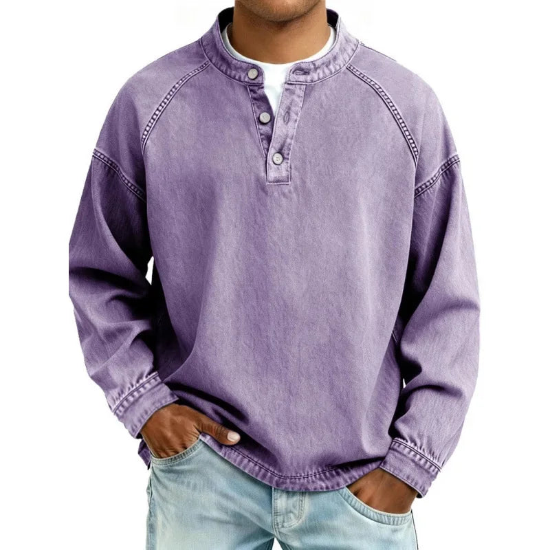 Men's Retro Button Shirt