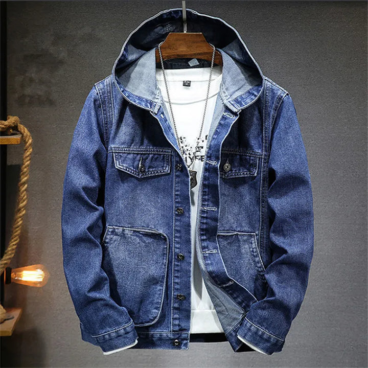 Retro Denim Hoodie