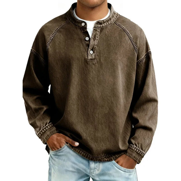 Men's Retro Button Shirt