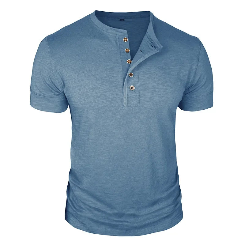 Men's Henley Neck T-Shirt